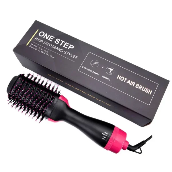 Women Hair Dryer Brush Hair Dryer Straightener Curler Massager 4 In 1 Rapid Warming One Step Volumizer Hot-Air Hair Brushes - Image 7