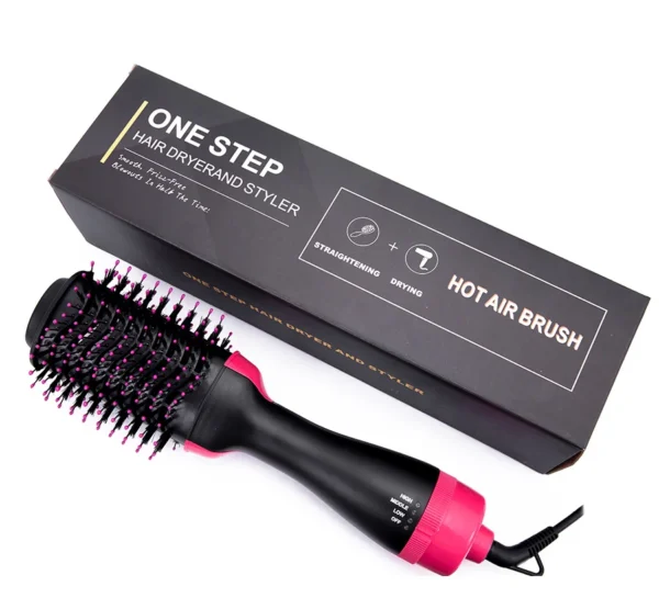 Women Hair Dryer Brush Hair Dryer Straightener Curler Massager 4 In 1 Rapid Warming One Step Volumizer Hot-Air Hair Brushes - Image 15