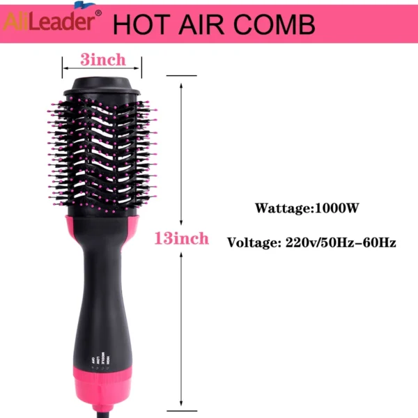 Women Hair Dryer Brush Hair Dryer Straightener Curler Massager 4 In 1 Rapid Warming One Step Volumizer Hot-Air Hair Brushes - Image 5