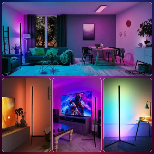 160cm Smart Tuya Corner Floor Lamp Dimmable RGB LED Modern Mood Lighting Alexa Stand Lights for Bedroom Gaming Living Room Decor - Image 6